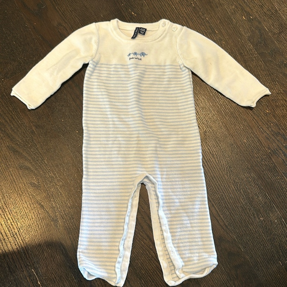 Janie and Jack Sweater Button One Piece 12-18m